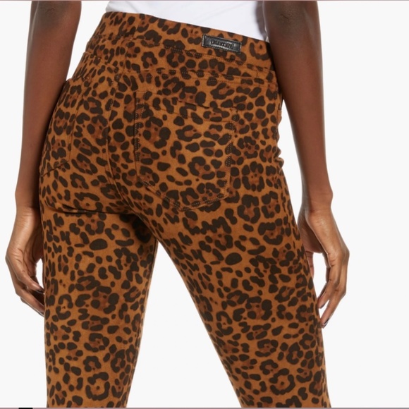 NWT Blank NYC On The Prowl Faux Suede Flare Pants Stretch Leopard Black Brown 31 - Picture 3 of 12